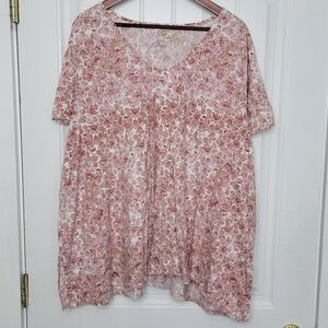 J. Jill Pink Floral Blouse
